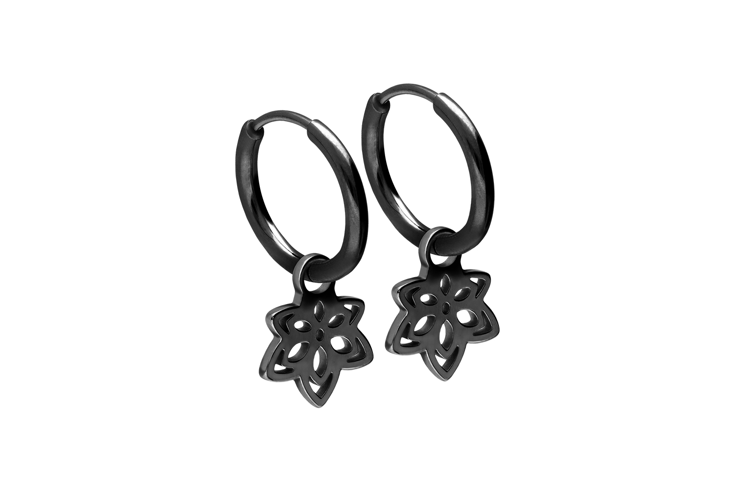 Chirurgenstahl Ohrclicker Creolen BLÜTE von Piercingline